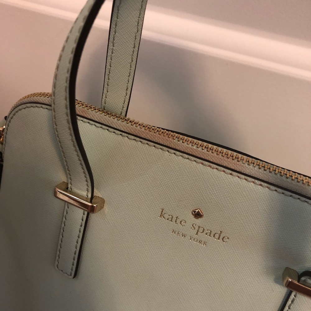 kate spade mint green bag with adjustable strap